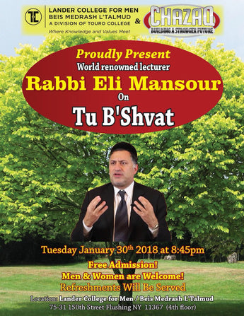 Rabbi Eli Mansour on Tu Bshvat