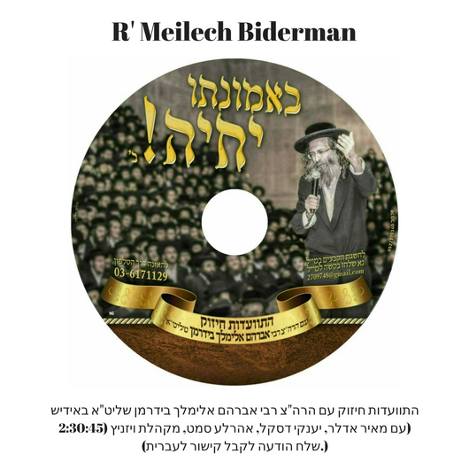 R Elimelech Biderman - B'Emunaso Yichye #2