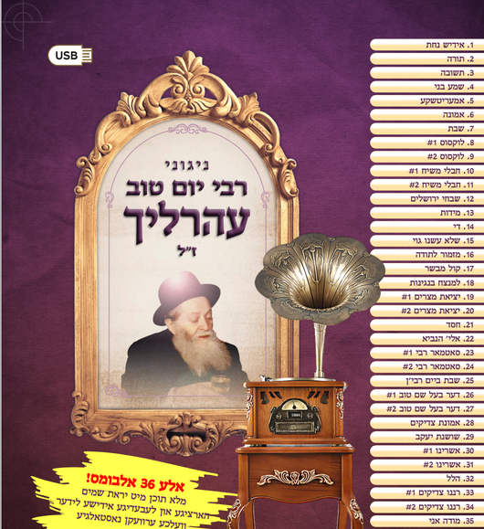 Rebbi Yom Tov Ehrlich - 36 Album Collection on USB